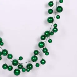 St. Patrick's Day^Farrisilk 10' Emerald Candy Apple Ball Garland