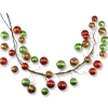 Garlands^Craig Bachman 5' Glitter Ball Garland Red And Lime