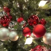 Garlands^RAZ 4' Red And Silver Ball Garland