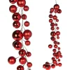 Garlands^RAZ 4' Red Dense Ball Garland