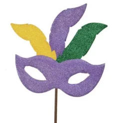 Pot Stakes^The Round Top Collection All Glitter Mardi Gras Icons