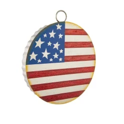 Table Decor^The Round Top Collection American Flag Charm