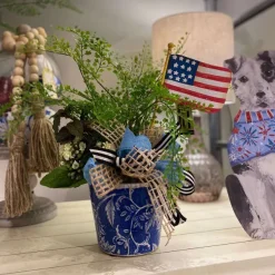 Pot Stakes^The Round Top Collection American Flag Mini Stake