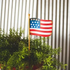 Pot Stakes^The Round Top Collection American Flag Mini Stake