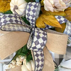 Ribbon^A&B Floral Antique Diamond Plaid Ribbon, 1.5" X 10Yd.