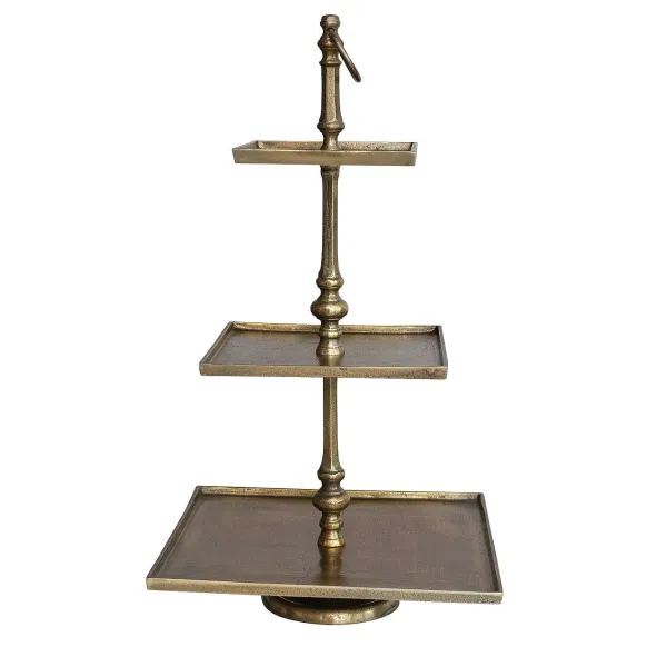 Tiered Trays^Creative Coop Antique Finish Three - Tier Tray