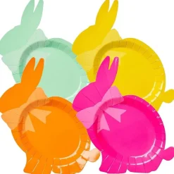Kitchen & Dining^Sophistiplate Appetizer Die Cut Bunny Plate, Hoppy Easter