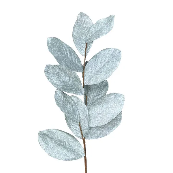 Spring Sprays^Regency Aqua Glitter Trinity Magnolia Leaf Spray