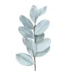 Floral^Regency Aqua Glitter Trinity Magnolia Leaf Spray