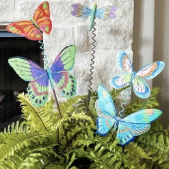 Pot Stakes^The Round Top Collection Artful Butterfly