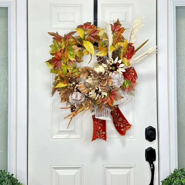 Door Decor^* Autumn Leaves Wreath
