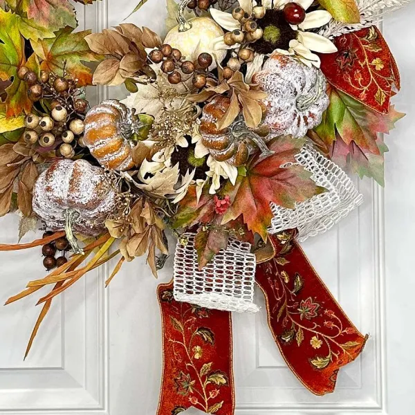 Door Decor^* Autumn Leaves Wreath