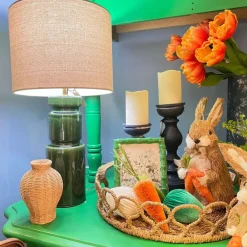 Table Decor^Two's Company Basket Weave Pattern Vase