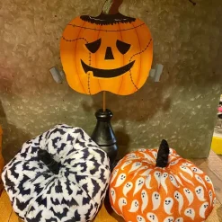 Table Decor^Liberty Floral Bats Fabric Pumpkin