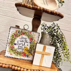 Tiered Trays^Mudpie Beaded Tiered Tray