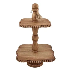 Table Decor^Mudpie Beaded Tiered Tray