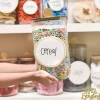 Decorative Containers^Happy Everything Big Wooden Lid Glass Jar By !
