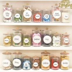 Decorative Containers^Happy Everything Big Wooden Lid Glass Jar By !