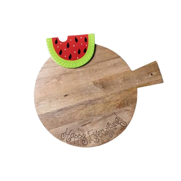 Kitchen & Dining^Happy Everything Big Wooden Serving Board By !
