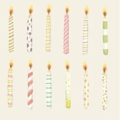 Table Decor^Hester & Cook Birthday Candle Cocktail Napkin Set
