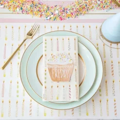 Celebrate Birthday^Hester & Cook Birthday Candles Placemat Sheets