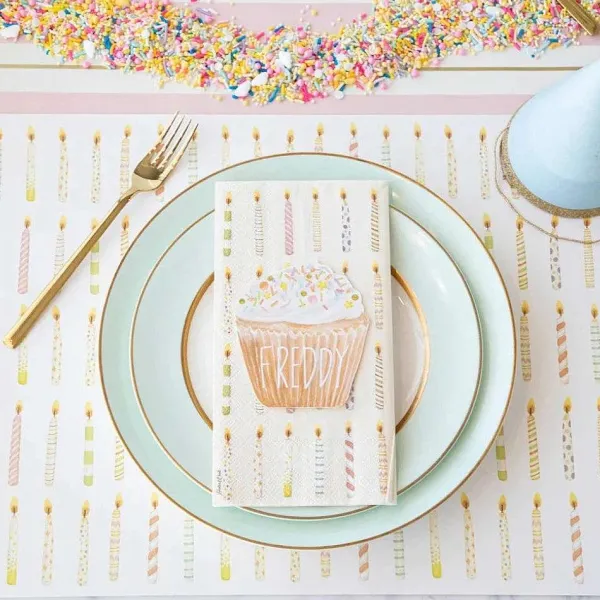 Celebrate Birthday^Hester & Cook Birthday Candles Placemat Sheets