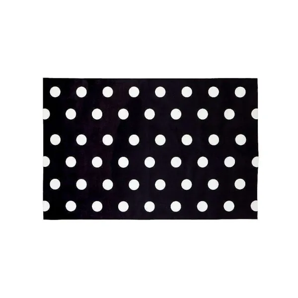 Rugs & Mats^Evergreen Black & White Dots Peeper Layering Mat