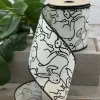 Ribbon^D. Stevens Black And Ivory Rabbit Ribbon, 4" X 10Yd
