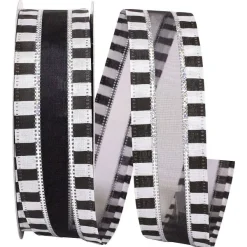 Ribbon^Reliant Ribbon Black And White Beetlejuice Ribbon, 1.5"X 25Yd