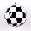 St. Patrick's Day^Farrisilk Black And White Check Ornament, 4"