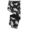 Ribbon^Craig Bachman Black And White Ghost Ribbon, 2.5" X 10Yd