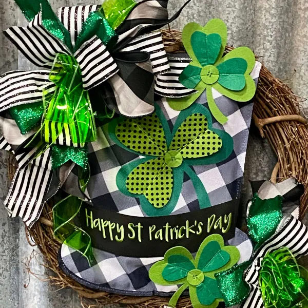 St. Patrick's Day^Farrisilk Black And White Glitter Thin Stripes Ribbon, 4" X 10Yd
