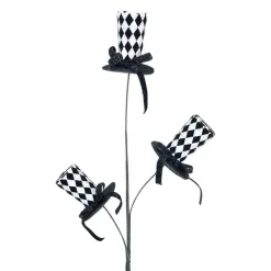 Floral^Liberty Floral Black And White Harlequin Hat Spray