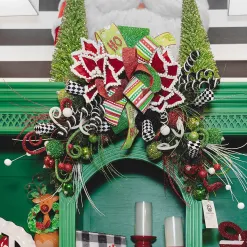 Floral^Liberty Floral Black And White Harlequin Hat Spray