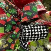 Ribbon^Farrisilk Black And White Houndstooth Ribbon 4"X10Yd