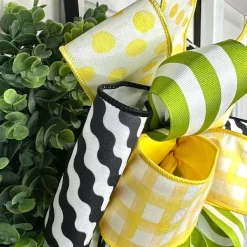 Spring Ribbon^Farrisilk Black And White Illusion Ribbon, 4" X 10Yd