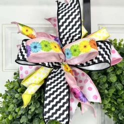 Ribbon^Farrisilk Black And White Illusion Ribbon, 2.5