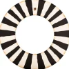 Door Decor^The Round Top Collection Black And White Wreath With Grommet Hanger