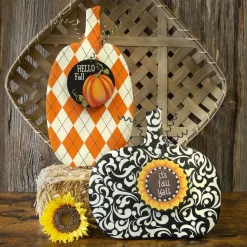 Table Decor^The Round Top Collection Black Fall Charm Pumpkin
