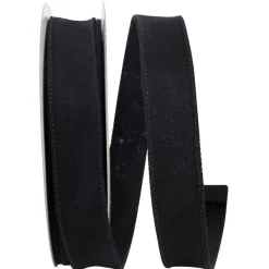 Ribbon^Reliant Ribbon Black Felt Petite Ribbon, 1" X 10Yd