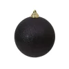 Ball Ornaments^Farrisilk Black Glitter Ball Ornament, 4"
