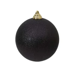 Ball Ornaments^Farrisilk Black Glitter Ball Ornament, 6