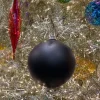 Ball Ornaments^Farrisilk Black Matte Ball Ornament, 4"