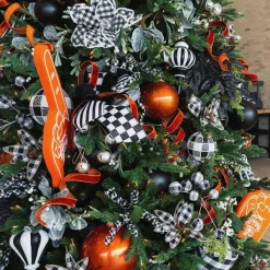 Happy New Year^Farrisilk Black Matte Ball Ornament, 6"