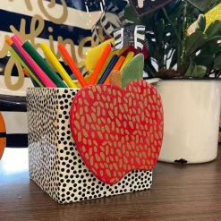 Table Decor^Happy Everything Black Mini Dot Small Nesting Cube By !