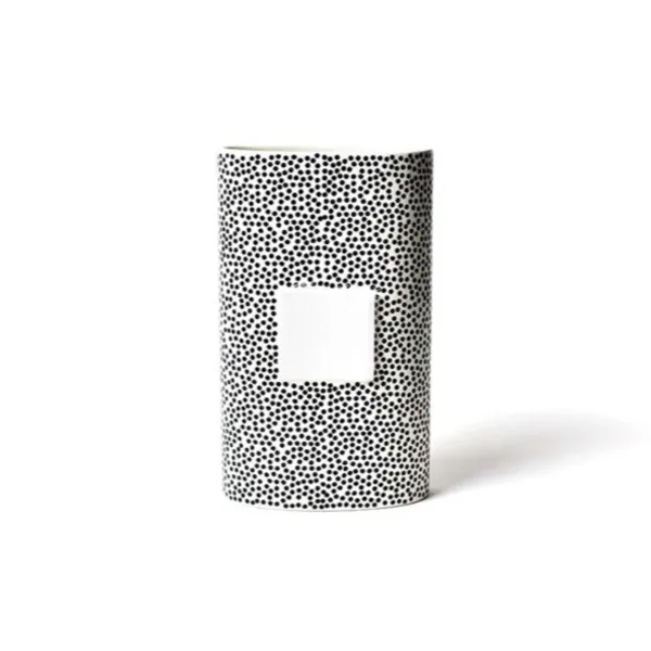 Decorative Containers^Happy Everything Black Small Dot Big Oval Vase By !