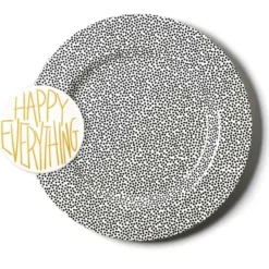Table Decor^Happy Everything Black Small Dot Big Round Entertaining Platter By !