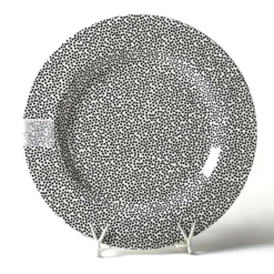 Kitchen & Dining^Happy Everything Black Small Dot Big Round Entertaining Platter By !