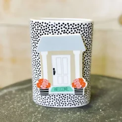 Table Decor^Happy Everything Black Small Dot Oval Vase By !