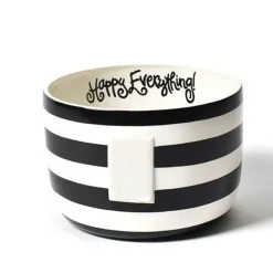 Kitchen & Dining^Happy Everything Black Stripe Big Bowl By !